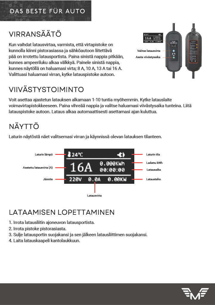 Motorwerk 11kW 5m latauslaite